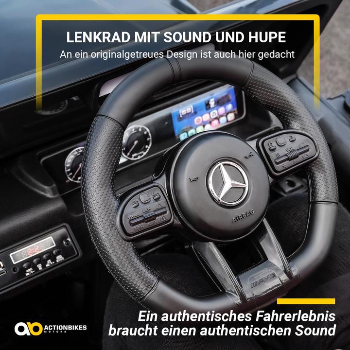 Produktbild Actionbikes Motors Kinder-Elektroauto Mercedes AMG G63 W463 Kinderauto Kinderfahrzeug Elektro SUV (Schwarz) (12 V)