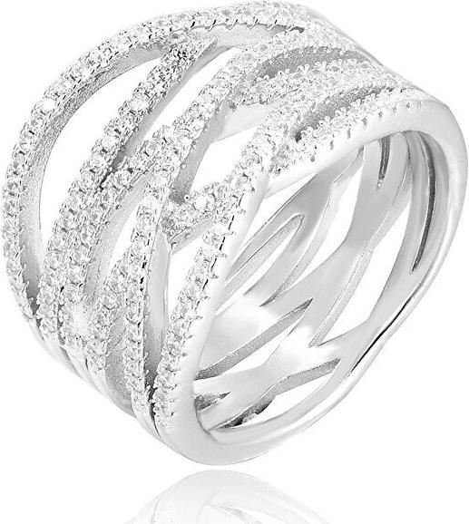Produktbild Beneto Silver ring with zircons AGG341 - Circuit: 56 mm (L) (56)