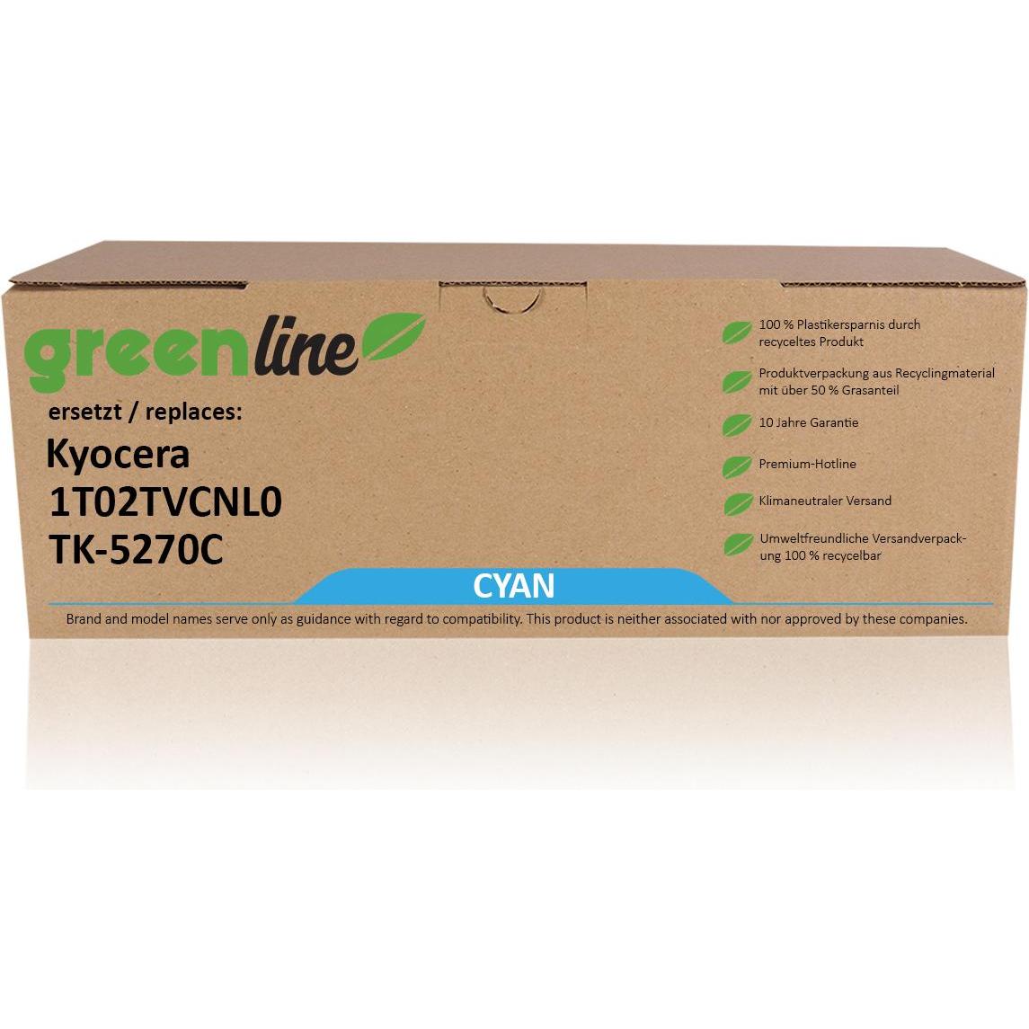 Inkadoo, Toner, Toner greenline ersetzt Kyocera 1T02TVCNL0 / TK-5270 C Toner