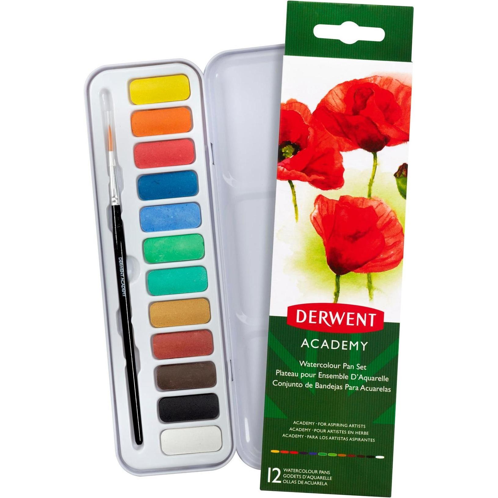 Thumbnail - Derwent, Künstlerfarbe + Bastelfarbe, Wasserfarbe Watercolour Pan Set Mehrfarbig (Mehrfarbig)