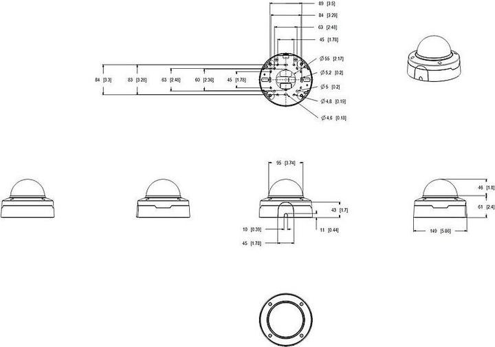 Actual product image Axis P3278-LV (2560 x 1600 Pixels, 2592 x 1944 pixels, 3840 x 2160 pixels)