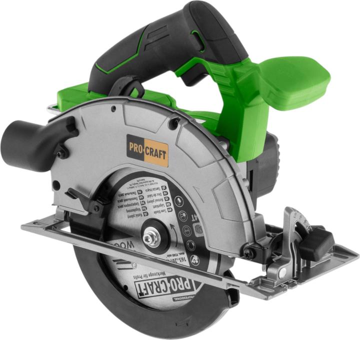 Produktbild Procraft PCA24bb Akku Handkreissäge 20 V 165 mm Brushless Solo - ohne Akku, ohne Ladegerät