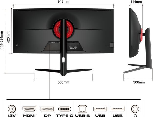 Produktbild Japannext 100,8cm JN-5X40 21:9 curved WUHD (5120 x 2160 Pixel, 39.70")