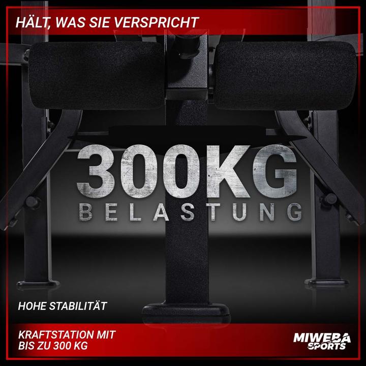 Actual product image Miweba Sports Weight Bench MB500 Pro Power Station adjustable with three feet