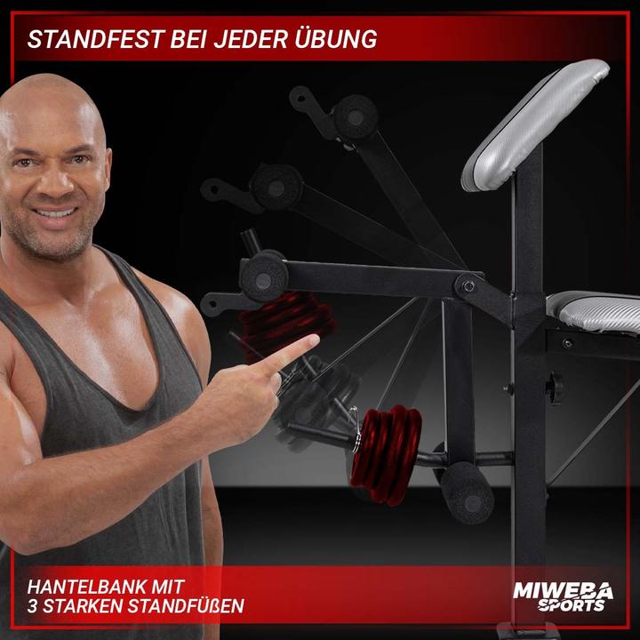 Actual product image Miweba Sports Weight Bench MB500 Pro Power Station adjustable with three feet