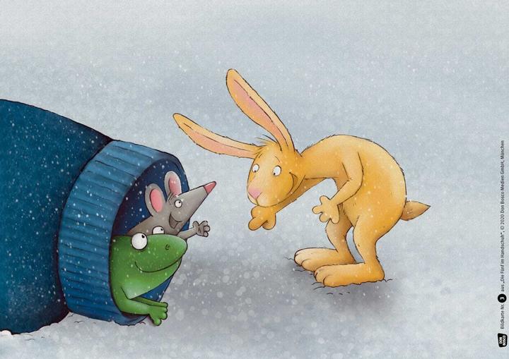 Actual product image The five in the glove. Kamishibai picture book (German)