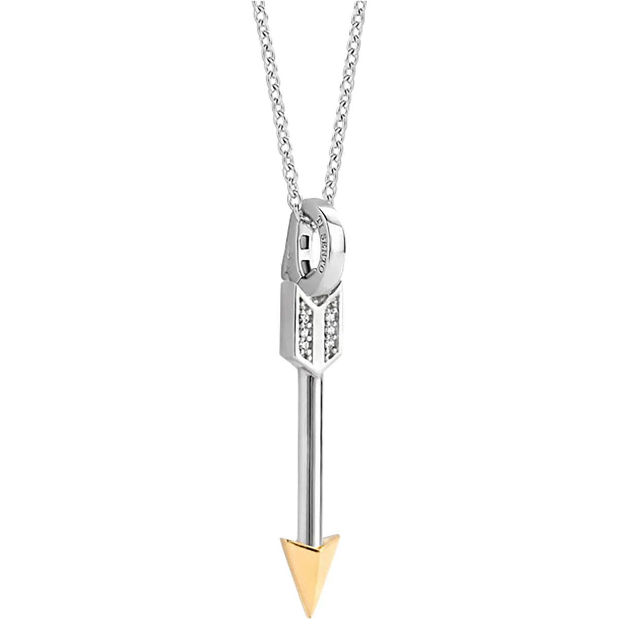 Thumbnail - Ti Sento Milano, Halsschmuck, Kette mit Anhänger Zirkonia bicolor 6789ZY, (Rhodiniertem 925 Sterling Silber, 45 cm)