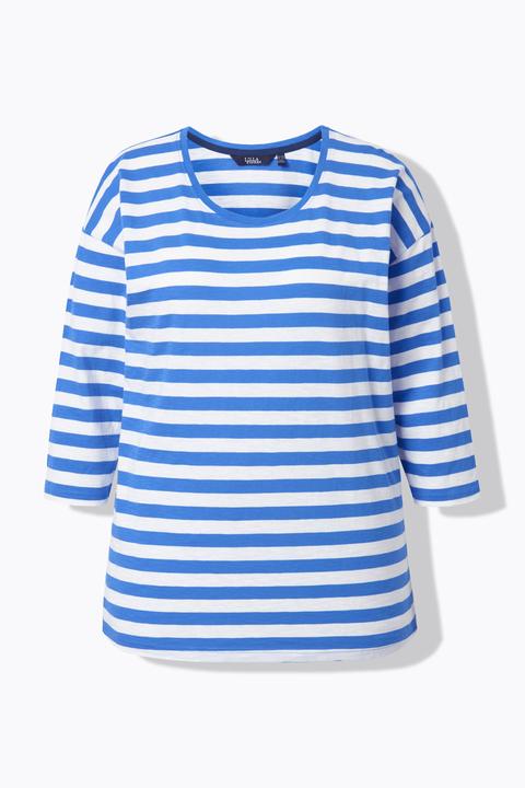 Produktbild Ulla Popken Shirt, Ringel, Oversized, Rundhals, Langarm (54)