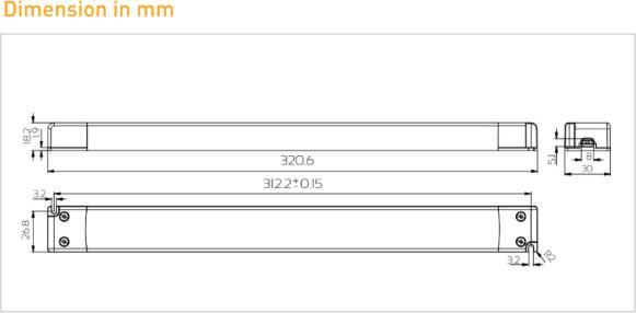 Produktbild Lumina Swiss Installations-Netzteil 24V 100W schlank für Möbeleinbau