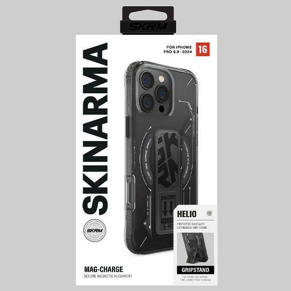 Actual product image Skinarma case Helio iPhone 16 Pro Max 6.9" Magnetic Charging + Grip Stand black (Apple iPhone 16 Pro Max)