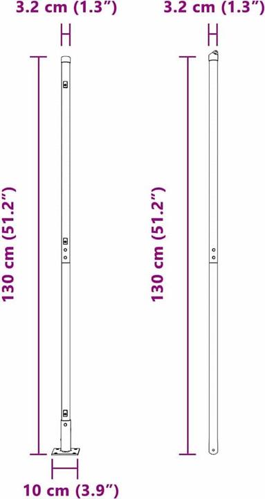 Produktbild vidaXL Zaunpfosten