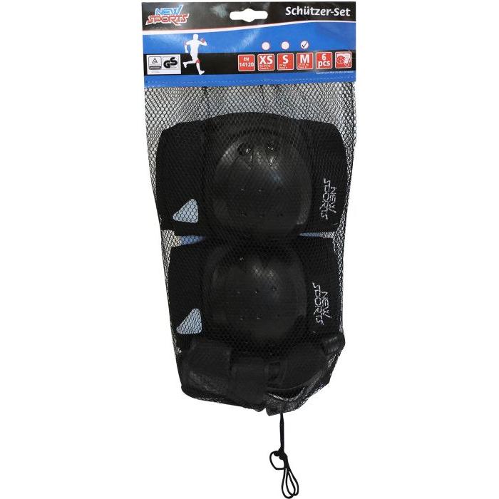 New Sports, Protektoren, (M, Handgelenkschoner, Ellbogenschoner, Knieschoner, 6 Stück)