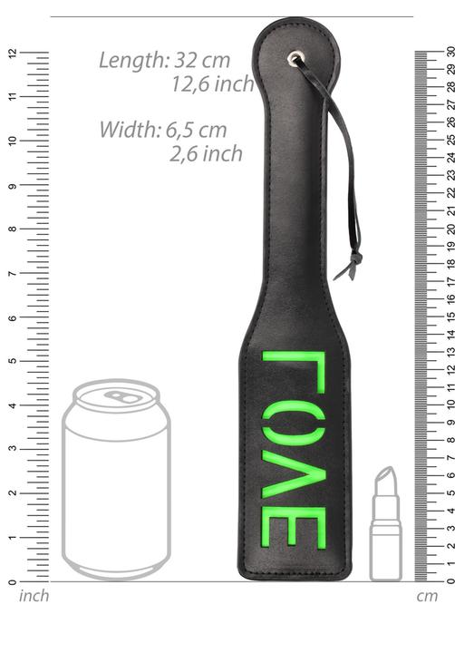 Immagine prodotto Ouch! 'Love" Paddle - Glow in the Dark/Neon Green