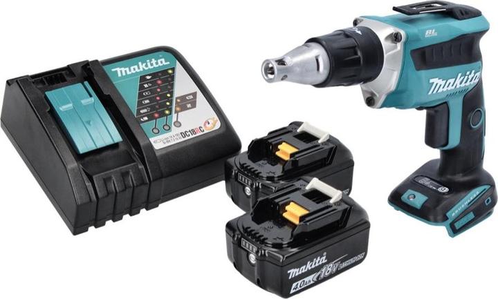 Produktbild Makita DFS 452 RM Akku Schnellbauschrauber 18 V Brushless + 2x Akku 4,0 Ah + Ladegerät (Bohrschrauber)