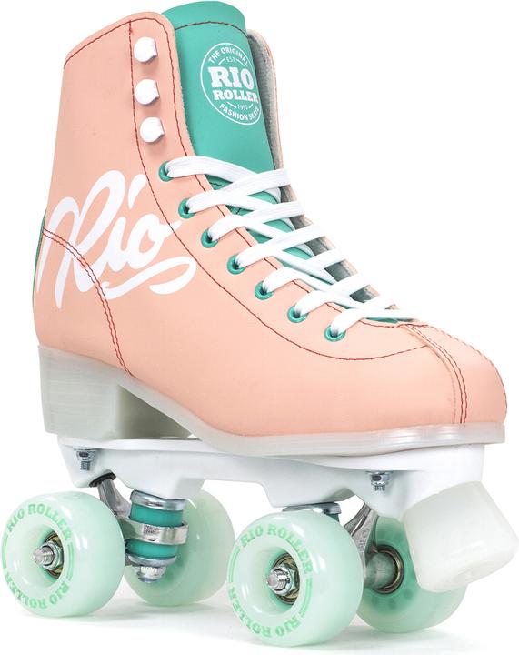 Rio Roller Quad Skates Script Peach / Green 2022 (43)