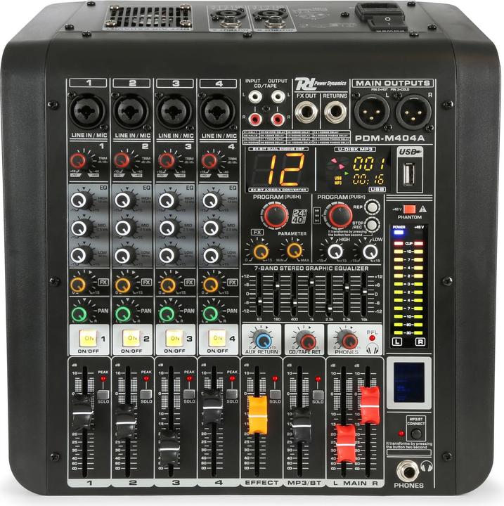 Power Dynamics Mischpult PDM-M404A (Studio- und Livemixer)