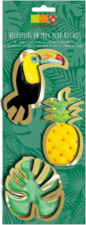 ScrapCooking Ausstechset auf Karte, gold, "Tropical"