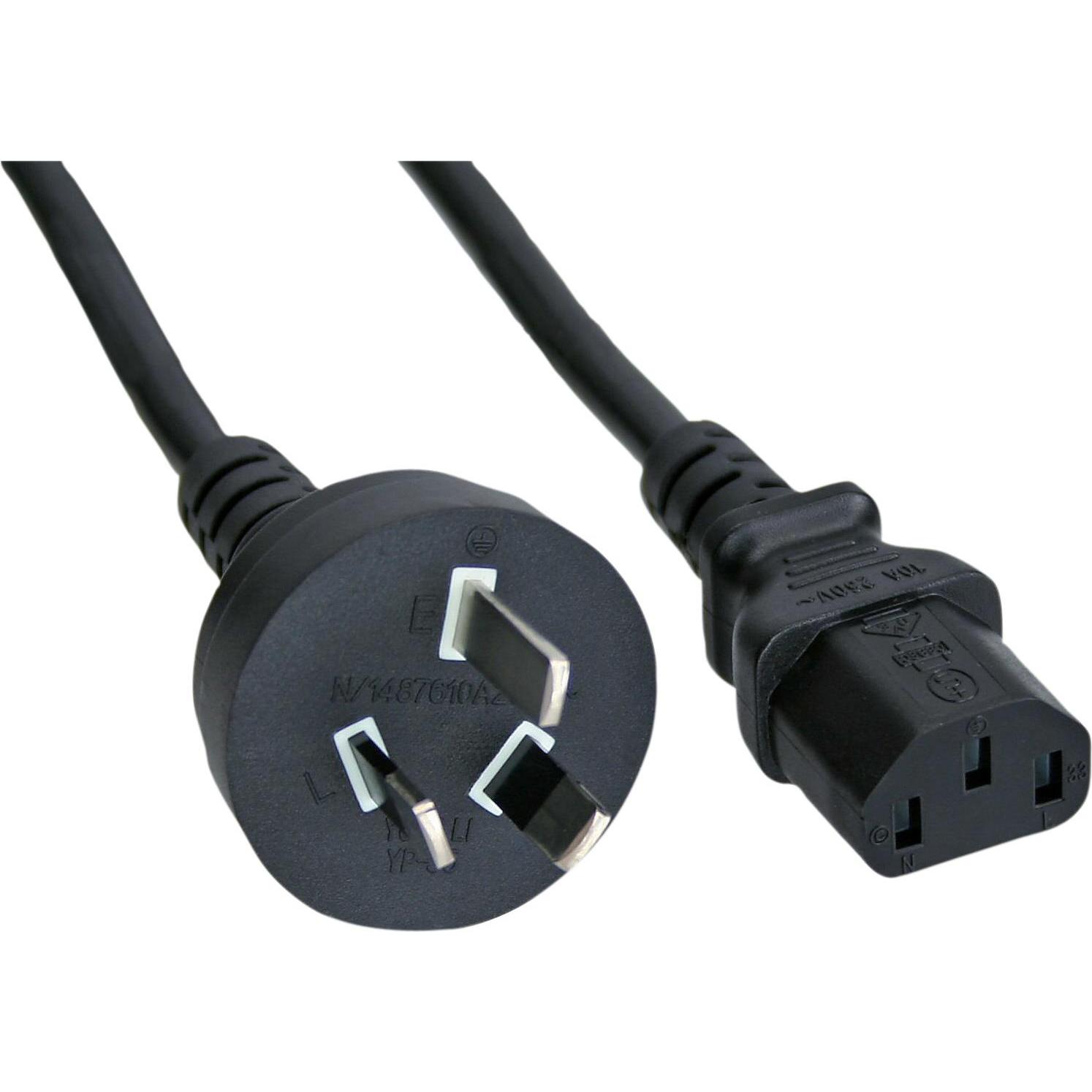 InLine 35er Bulk-Pack  Netzkabel, Netzstecker Australien auf Kaltgerätestecker C13, 1,8m (1.80 m), Stromkabel