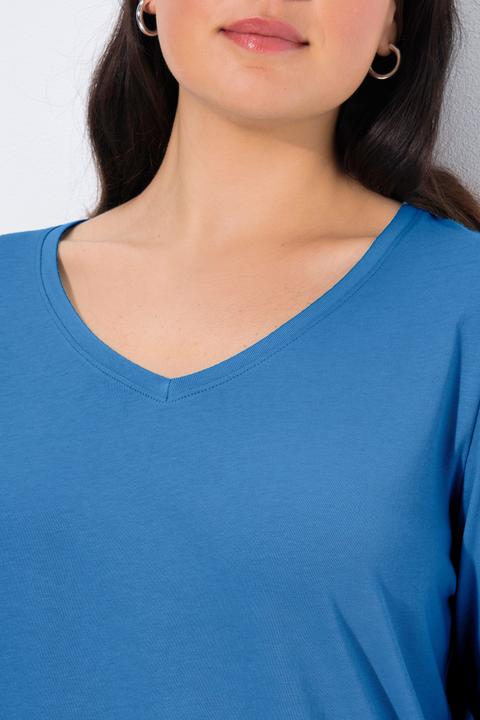 Produktbild Ulla Popken Shirt, Slim, V-Ausschnitt, Langarm (42, 44)