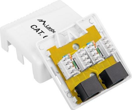 Actual product image Lanberg OU6-0002-W Socket RJ-45 White