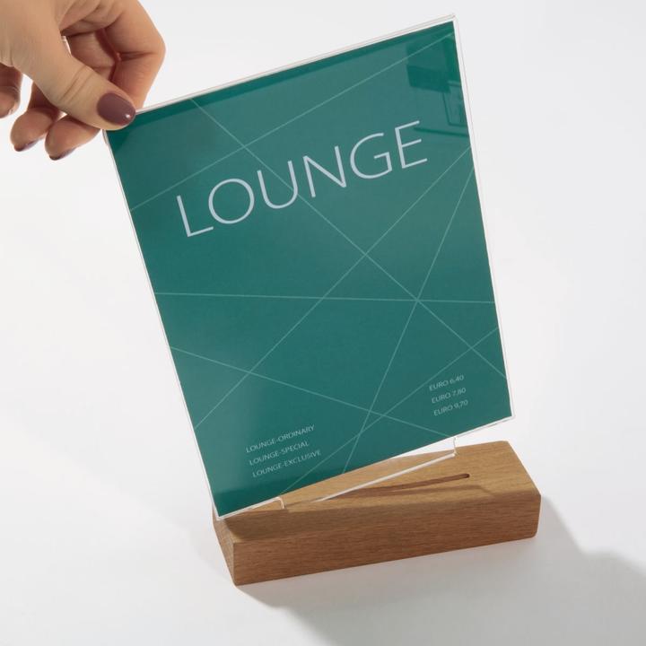 Image du produit Sigel Présentoir de table avec socle en bois (A6)
