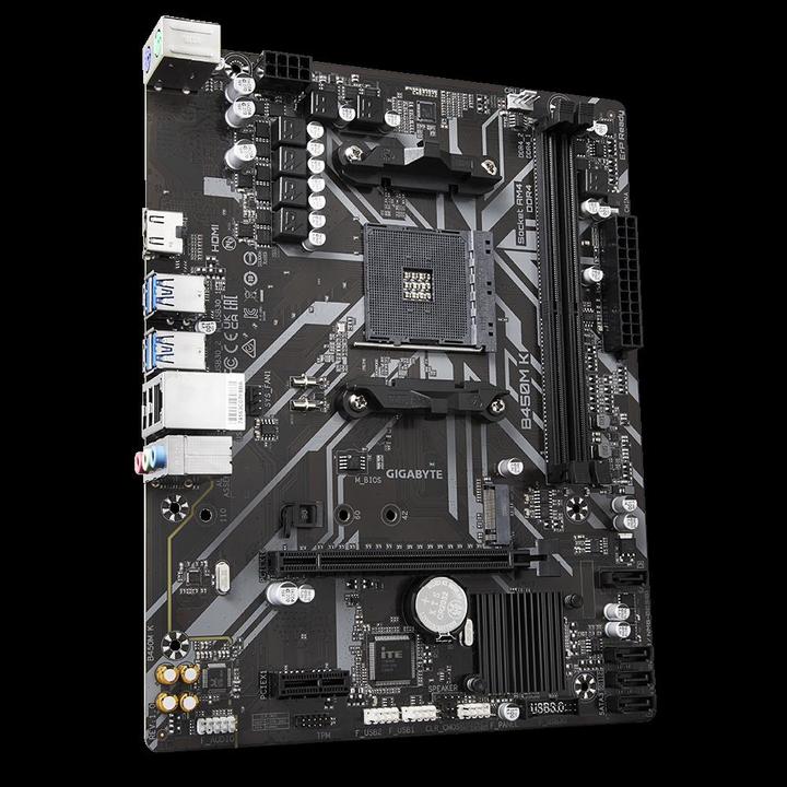 Produktbild Gigabyte GBT AMD AM4 B450M K (AM4, AMD B450, mATX)