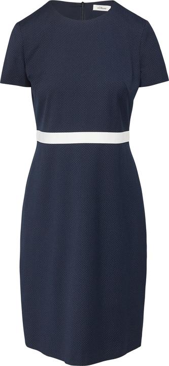 Actual product image S.Oliver Kleid Fein gepunktetes Etuikleid mit Kontrast-Detail (36)