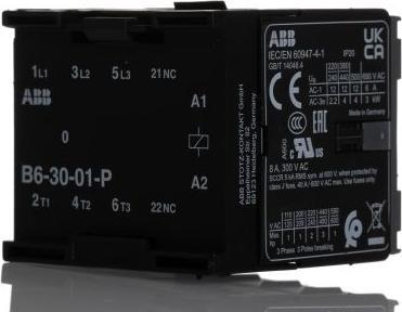 Actual product image ABB B6-30-01-P B Power contactor / 240 V coil, 3 -pole 3 NO contacts / 20 A, control unit