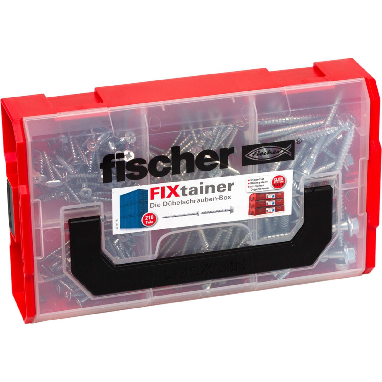 Fischer, Dübel, FIXtainer - Dübelschrauben (210) (210 Stk.)
