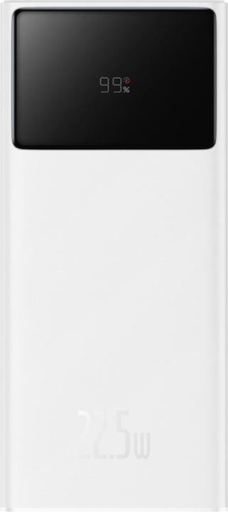 Actual product image Baseus EnerFill FP41 30000mAh 22.5W Powerbank mit Simple USB-A - USB-C 3A 30cm Kabel - Weiss (30000 mAh, 22.50 W, 111 Wh)