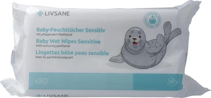 Actual product image Livsane Baby wipes Sensitive (80 pcs.)