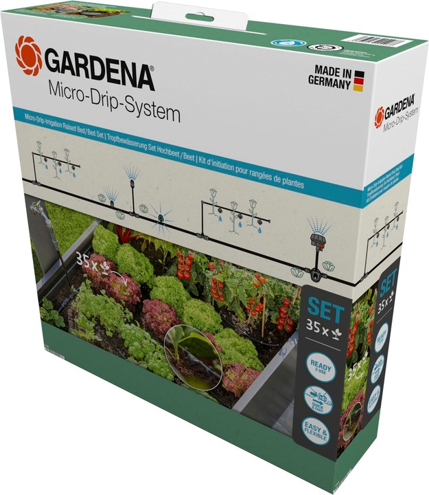 Kit système Micro-Drip pour plate-bande/parterre surélevé (Kit d'irrigation goutte à goutte)