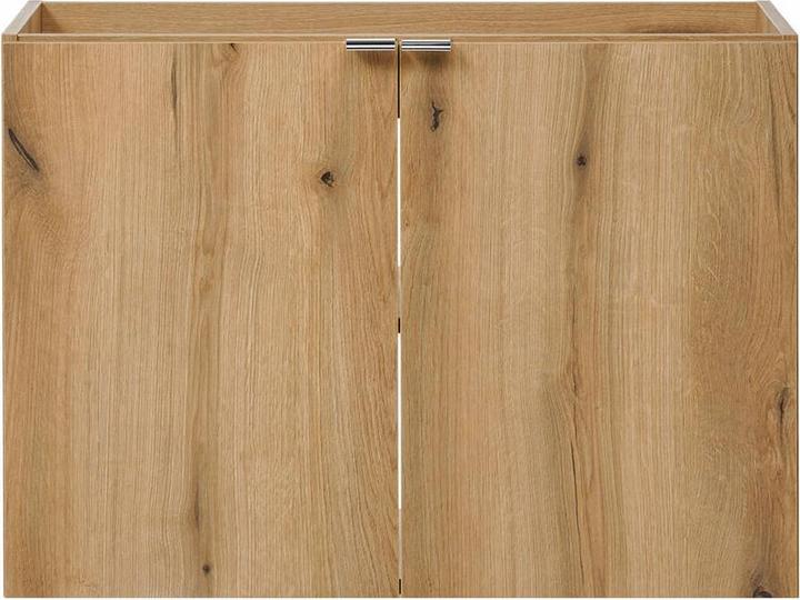 Actual product image En.Casa Waschtischunterschrank Skelbolu 80x60x40cm Eicheoptik/Schwarz (57, 80)