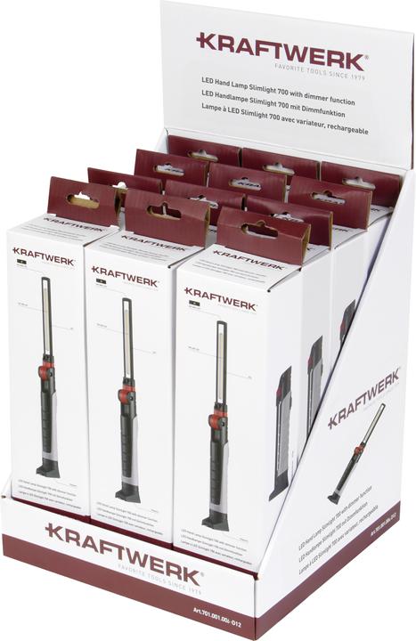 Productafbeelding Kraftwerk Oplaadbare lamp 2 x LED handlamp Slimlight 700, 3,7 (700 lm)