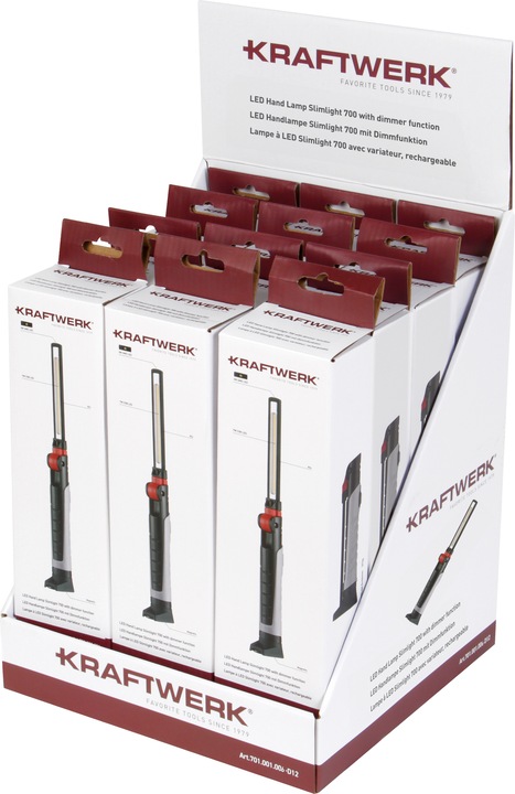 Immagine prodotto Kraftwerk Lampada ricaricabile 2 x lampada manuale a LED Slimlight 700, 3,7 (700 lm)