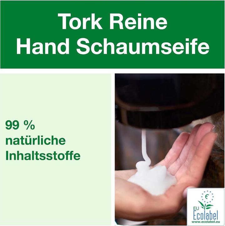 Immagine prodotto Tork 520201, Mani, Sapone in schiuma, Trasparente, 1000 ml, 1,03 kg, 92 mm (Sapone liquido, 1000 ml)