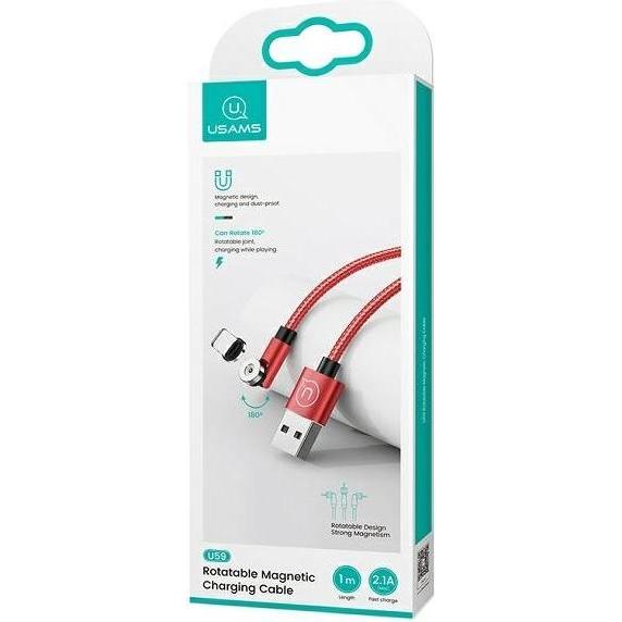 Thumbnail - Usams USB-A - microUSB cable, 1 m red (109580) (1 m, USB 3.0), USB Kabel