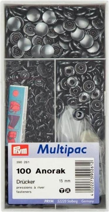 Produktbild Prym Druckknopf Anorak, brüniert 15 mm, Dose 100 Stk., Multipac