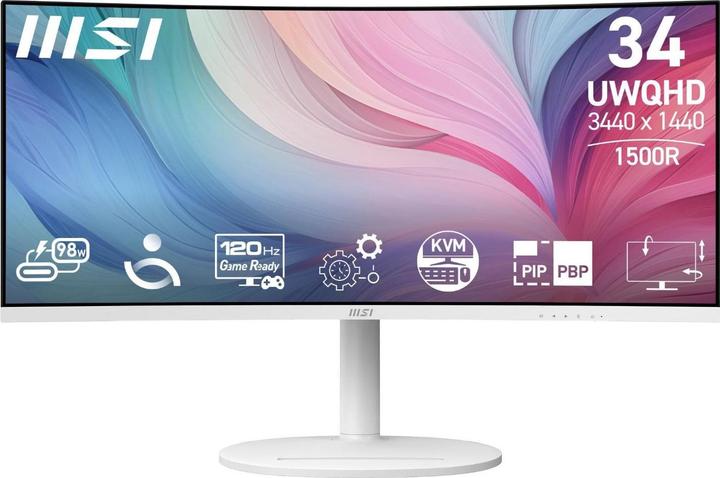 Immagine prodotto MSI Modern MD342CQPWDE 86cm (34") VA UWQHD 4ms 120Hz (3440 x 1440 pixel, 34")