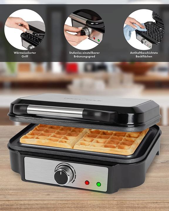 Produktbild Proficook Prof Waffelautomat 2-fach WA 1240 ed Brüsseler