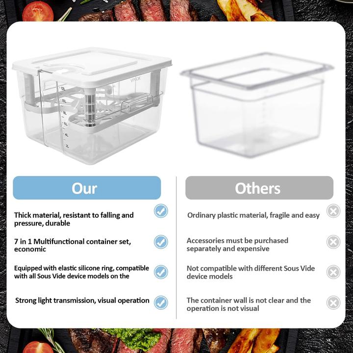 Immagine prodotto Vpcok Direct Contenitore Sous Vide 7-in-1