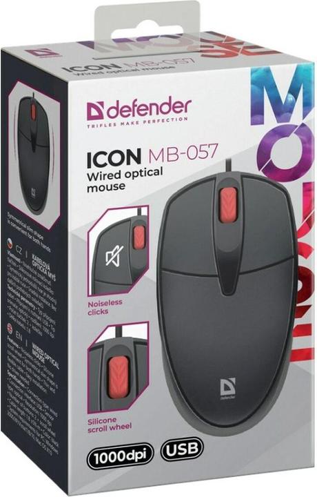 Image du produit Defender ICON MB-057 Souris filaire Silent-Click 1000 DPI (Filaire)