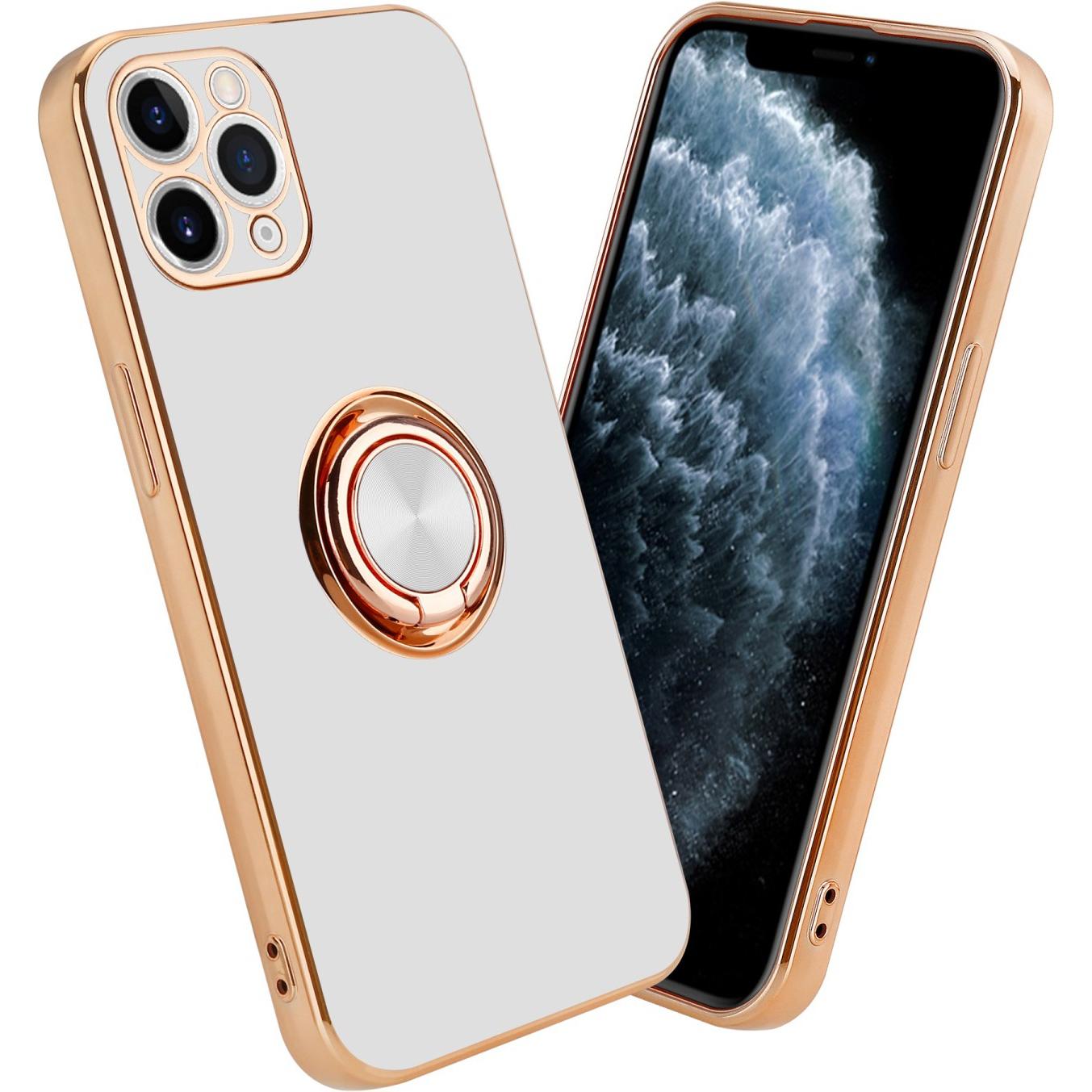 Cadorabo Hülle für Apple iPhone 11 PRO im TPU mit Kameraschutz und Ring LM089 Style (Apple iPhone 11 Pro), Smartphone Hü...