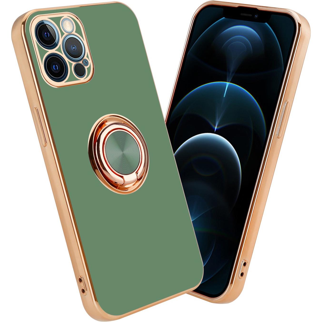 Cadorabo Hülle für Apple iPhone 12 PRO im TPU mit Kameraschutz und Ring LM089 Style (Apple iPhone 12 Pro), Smartphone Hü...