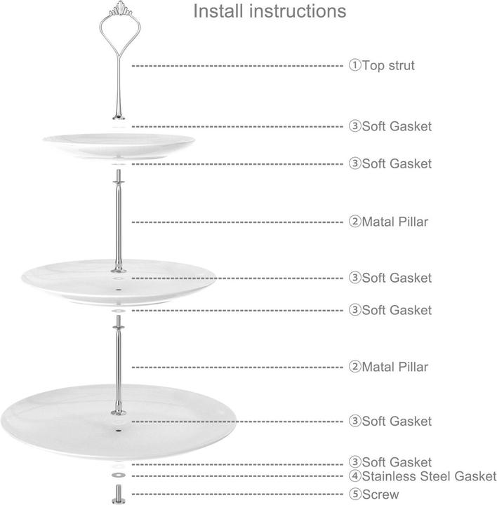 Produktbild Intirilife Tortenständer 3 stöckig