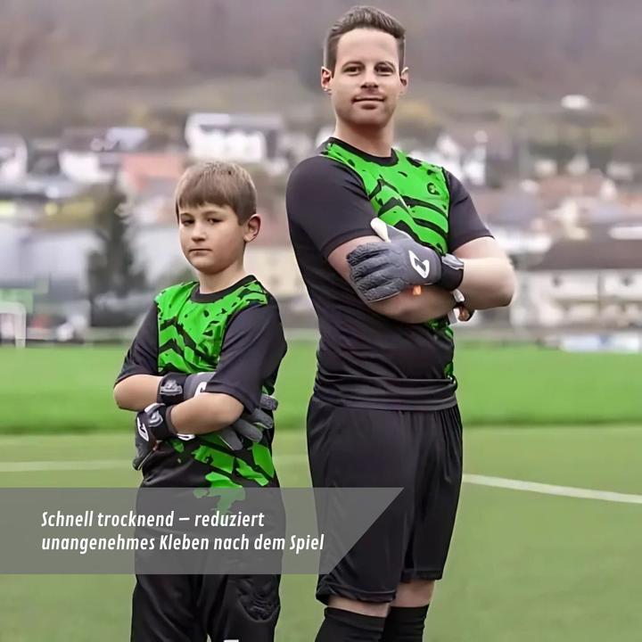 Actual product image Catch & Keep Trikot Green Splash Torwarttrikot Gr. L Kurzarm Fussball Shirt (L)