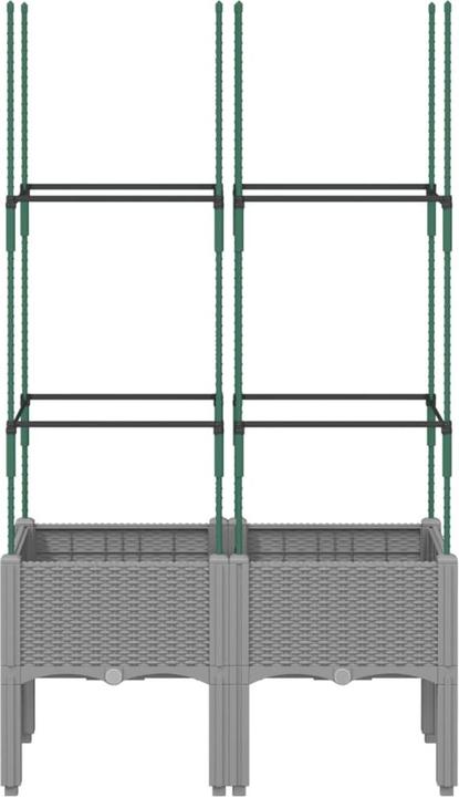 Image du produit vidaXL Bac à plantes avec treillis PP