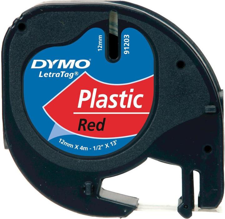 Produktbild Dymo Etikettenband (1.20 cm, Rot, Schwarz)