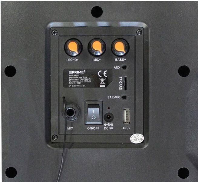 Actual product image Prime3 Bluetooth Speaker XPLODE APS21 (Black-Orange) (6 h)