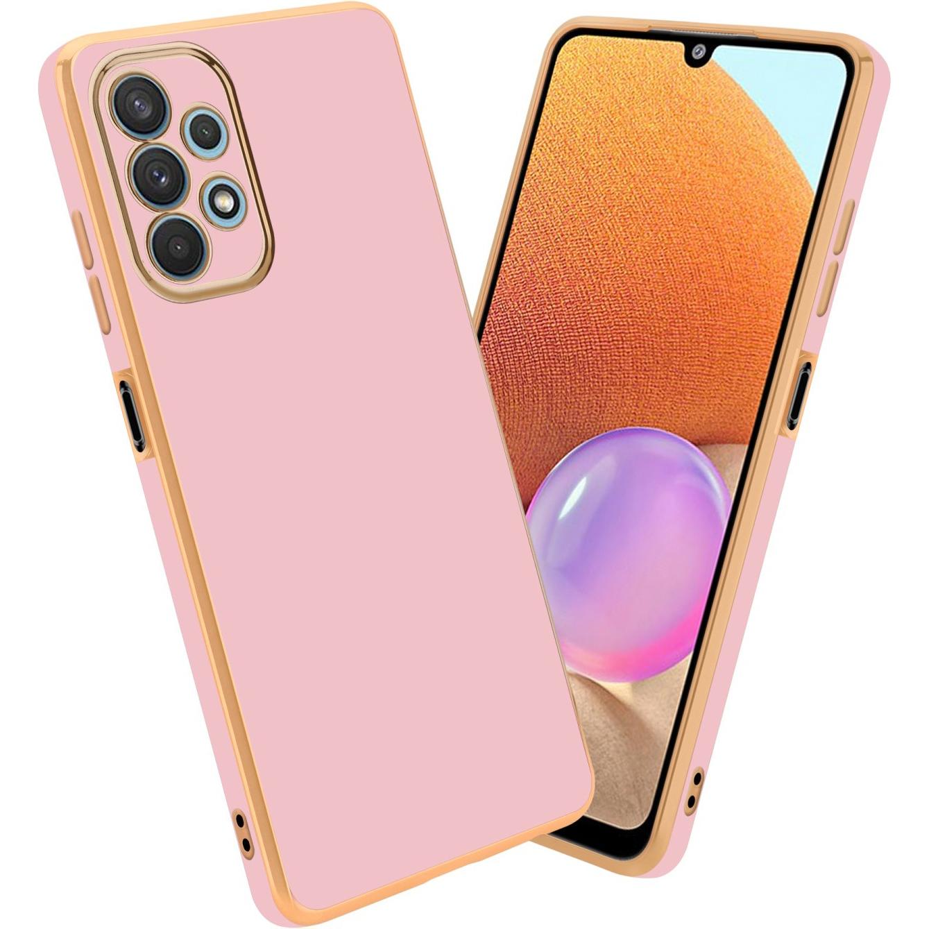 Cadorabo Hülle für Samsung Galaxy A32 4G im TPU mit Kameraschutz LM130 Style (Samsung Galaxy A32), Smartphone Hülle, Ros...